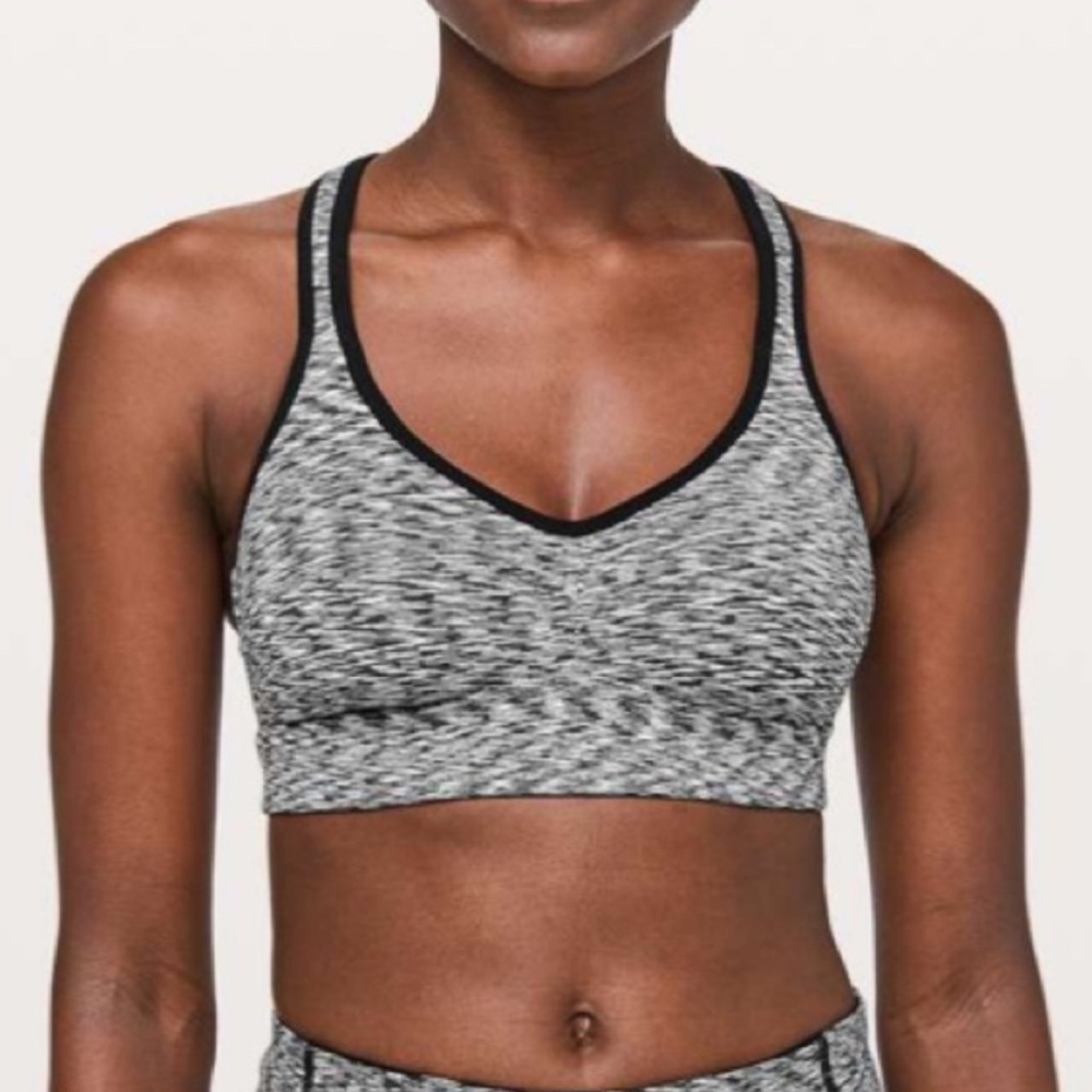Lululemon Speed Up Bra Size 4 - Spaced Out Space Dye Black White